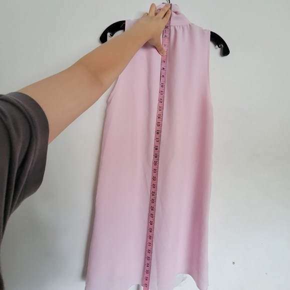 Aritzia Wilfred Pink V Neck Belted Sleeveless Sabine Dress Sheath Size Small - Picture 9 of 14